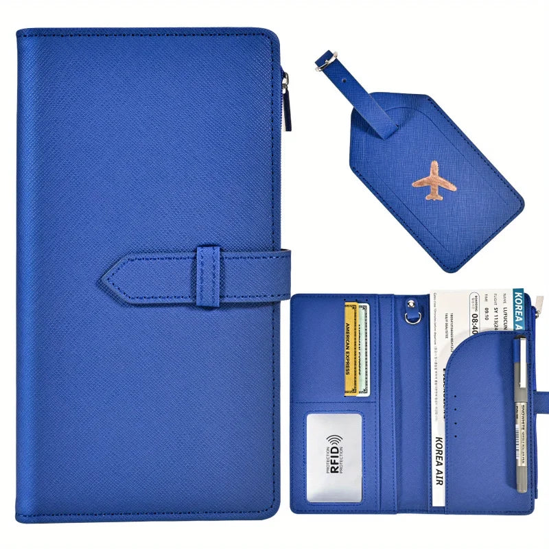 2 Piece - Passport Holder & Travel Wallet Set