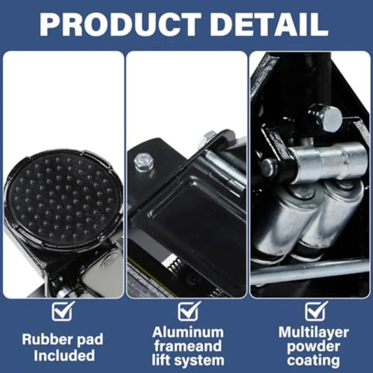 Powerlift 3‑Ton Steel Hydraulic Car Jack – Ultra‑Low Profile, Heavy‑Duty Strength