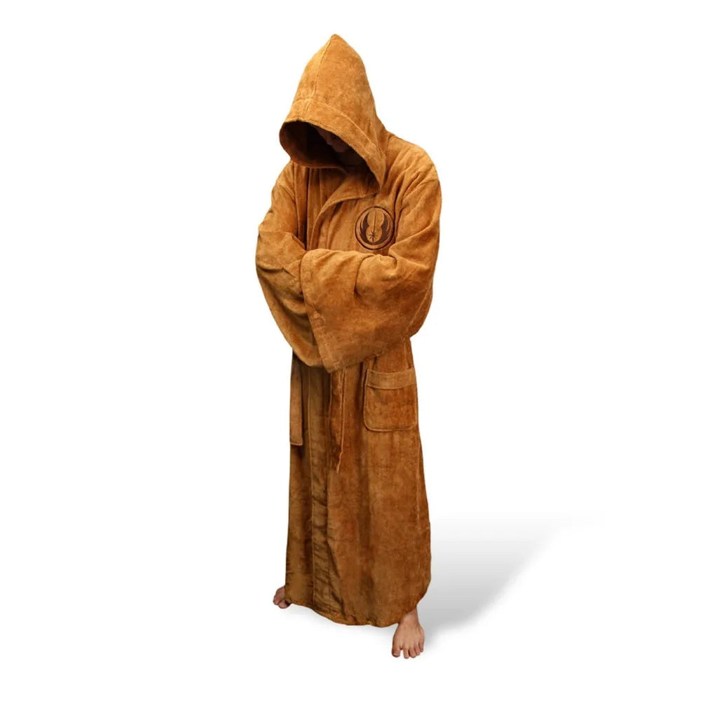 Hooded Warm Male Flannel Robe