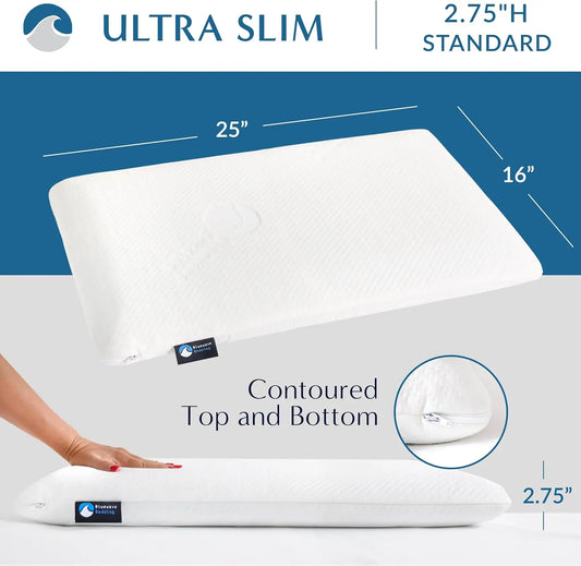 Ultra-Slim Gel Memory Foam Pillow, Enhancing Your Bedding Collection