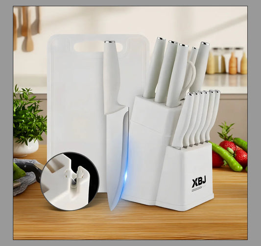 15‑piece stainless steel kitchen knife set