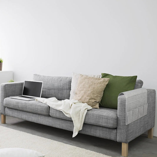 Couch Arm Caddy Stores Remotes & Essentials Within Reach