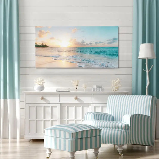 Tranquil Landscape Seascape Artwork Gentle Calming Ocean Tones
