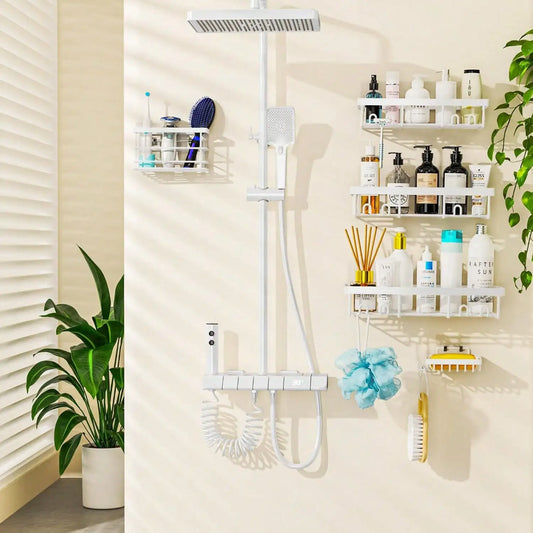 Space-Saving & Stylish Stainless Steel Shower Caddy