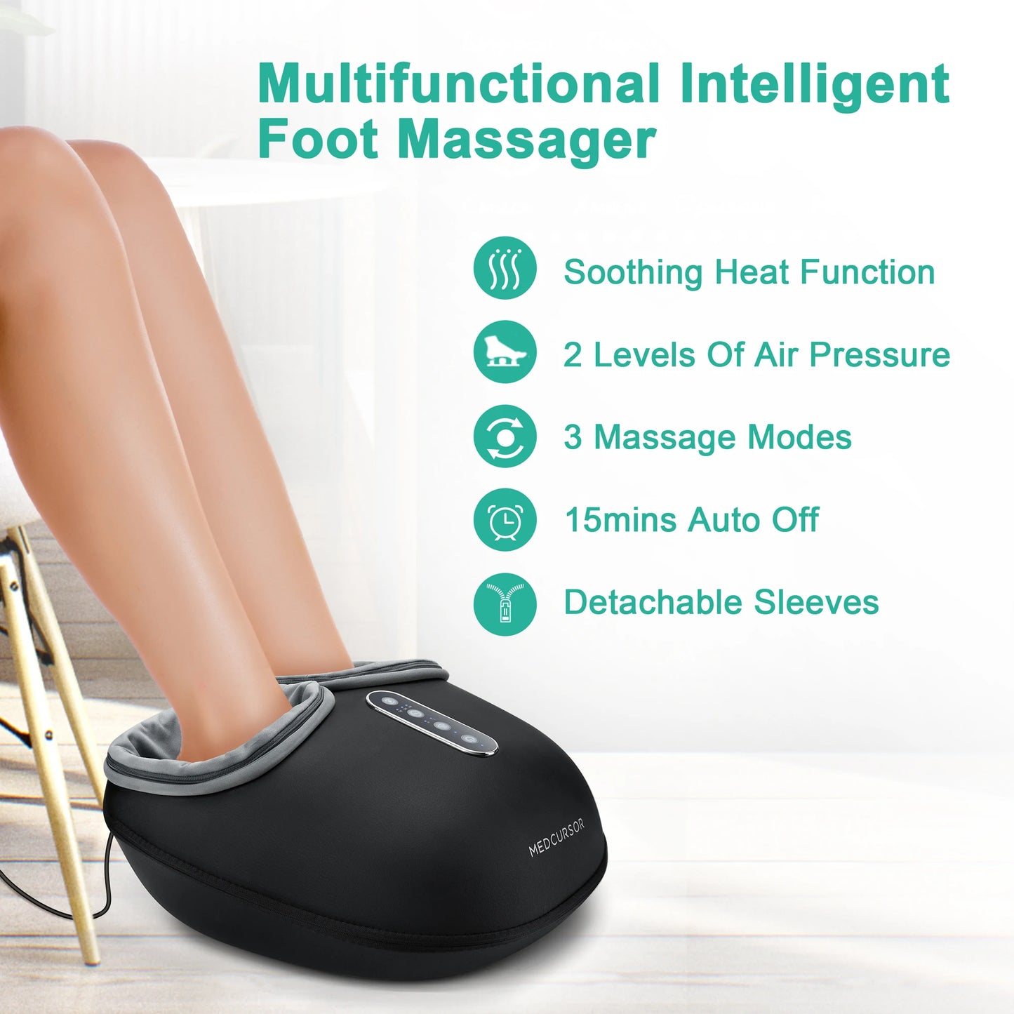 Spa Like Heated Shiatsu Foot Massager Delivers Deep Relief & Relaxation