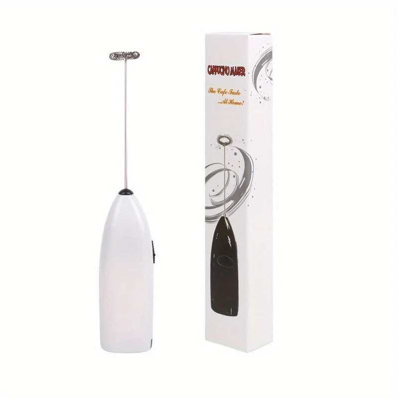 Compact Handheld Frother Whips Creamy Foam & Blends Drinks In Seconds