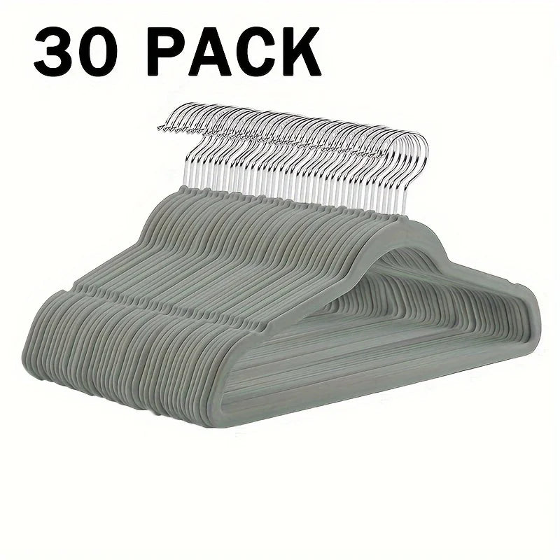 30 Pack Hanger Set with Non-Slip Grip