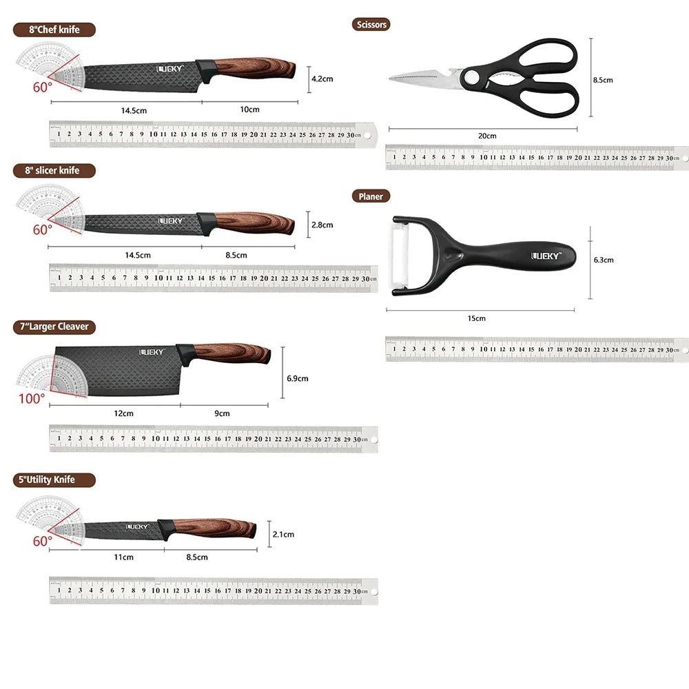 6 Piece Stainless Steel Knife & Tool Set