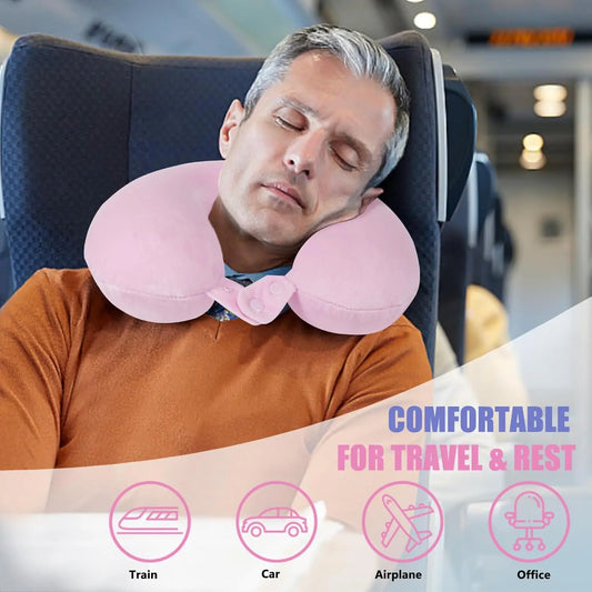 Memory Foam Neck Pillow Soft & Adjustable, Comfort Anywhere