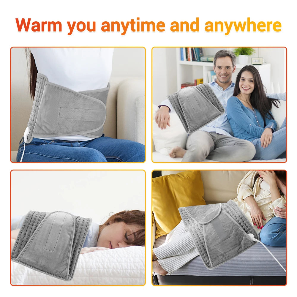 Soothe your waist and abdomen with instant, adjustable heat and relaxing massage