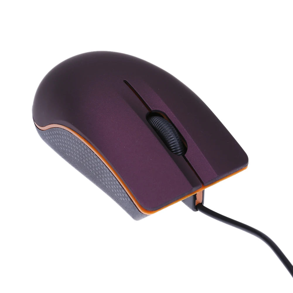 A 3 Button Sleek Easy-to-Use USB Wired Optical Mouse Delivers Smooth Control