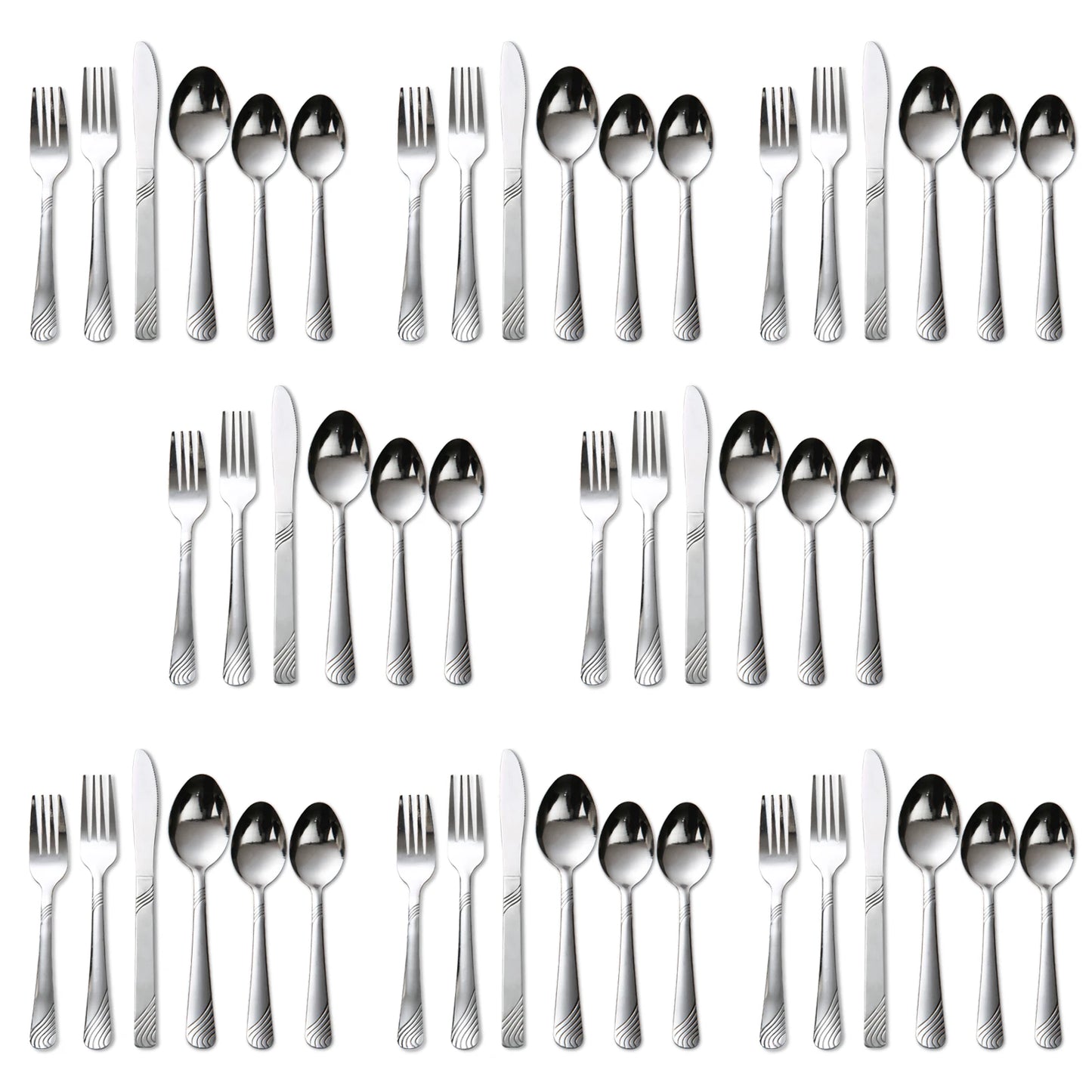 48Pcs Stainless Steel Flatware Set