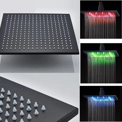 Stainless Steel LED-Light Rainfall Shower Head