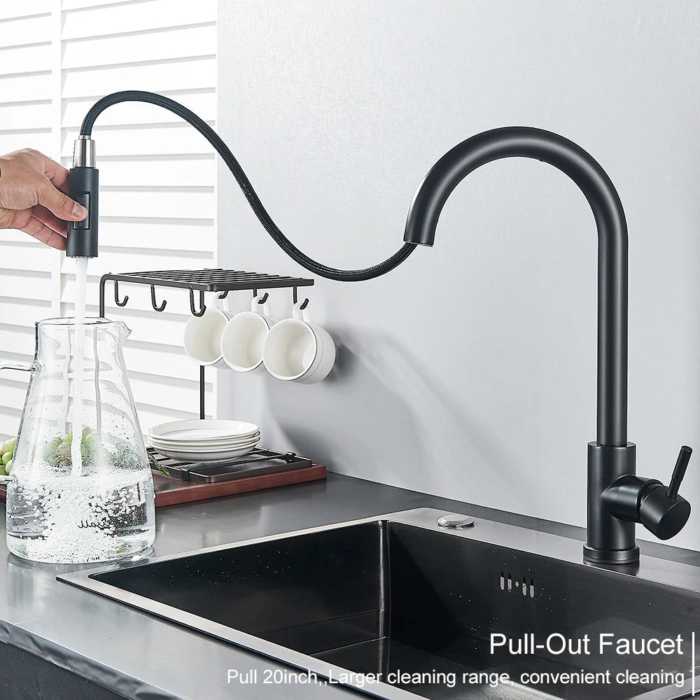 2 Function Touch Control Pull Out Sensor Kitchen Faucet