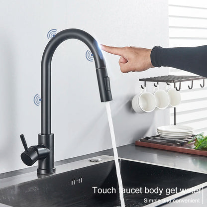 2 Function Touch Control Pull Out Sensor Kitchen Faucet