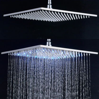 Stainless Steel LED-Light Rainfall Shower Head