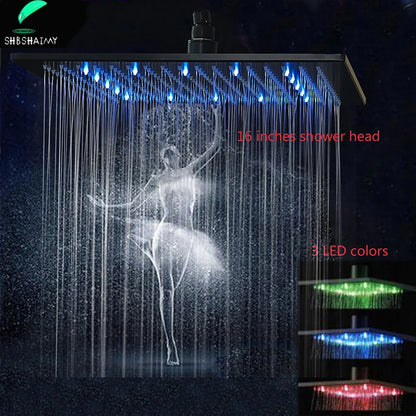 Stainless Steel LED-Light Rainfall Shower Head