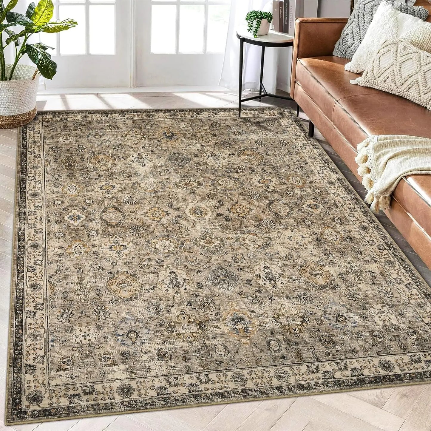 Elegant Easy Care Machine Washable Area Rug