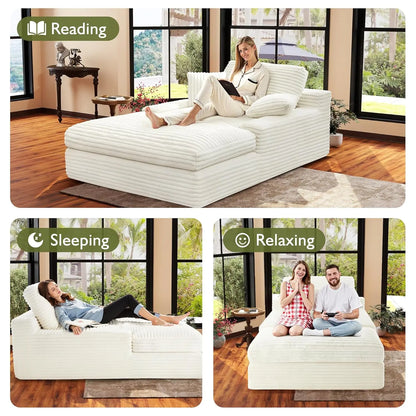 Oversized Comfy Corduroy Sleeper Sofa