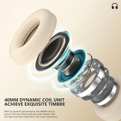 Wireless & Blutooth, Stay Relaxed on Long Journeys with Powerful Noise‑Canceling Performance