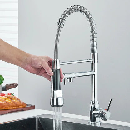 Pull Down Dual Spout Faucet Enhances Convenience, Style & Functionality