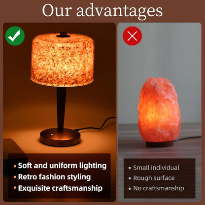 Touch Dimmer Himalayan Salt Rock Lamp with USB