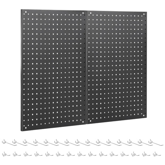 30 Hook Metal Peg Board Panel Wall Organizer