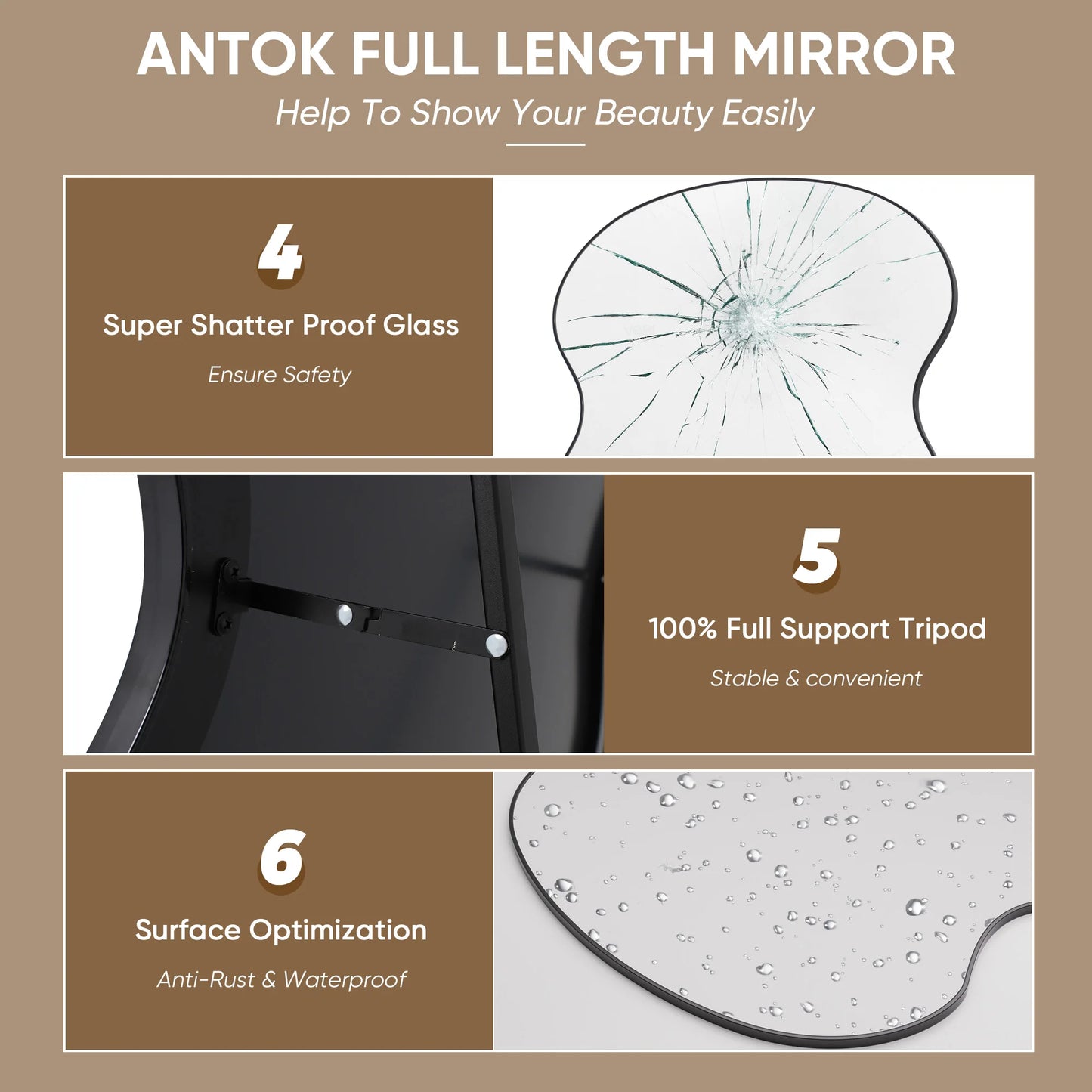 Wavy Full-Length Mirror Adds Light, Depth & Style