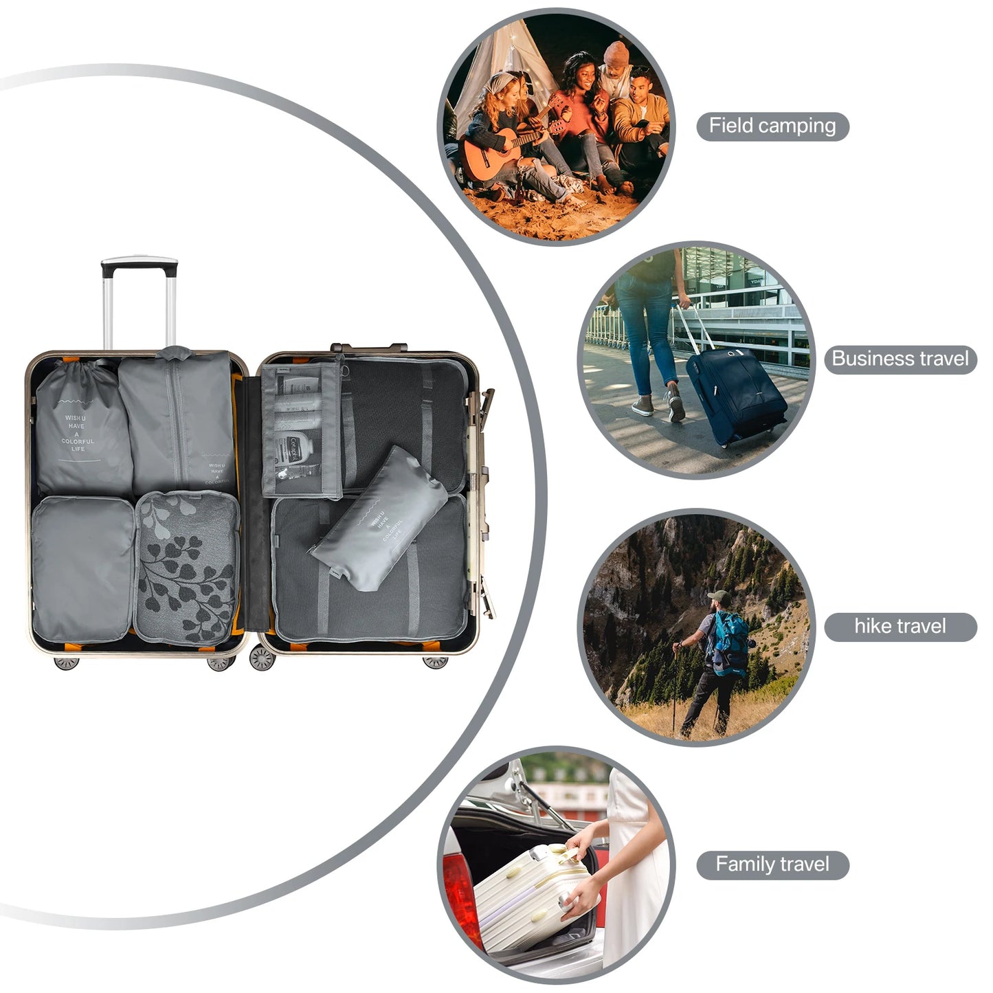 Waterproof Packing Cubes Keeps Luggage Organized