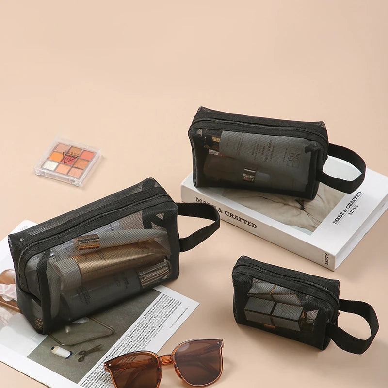 Cosmetic Mesh Makeup Bags - 3 Convenient Sizes