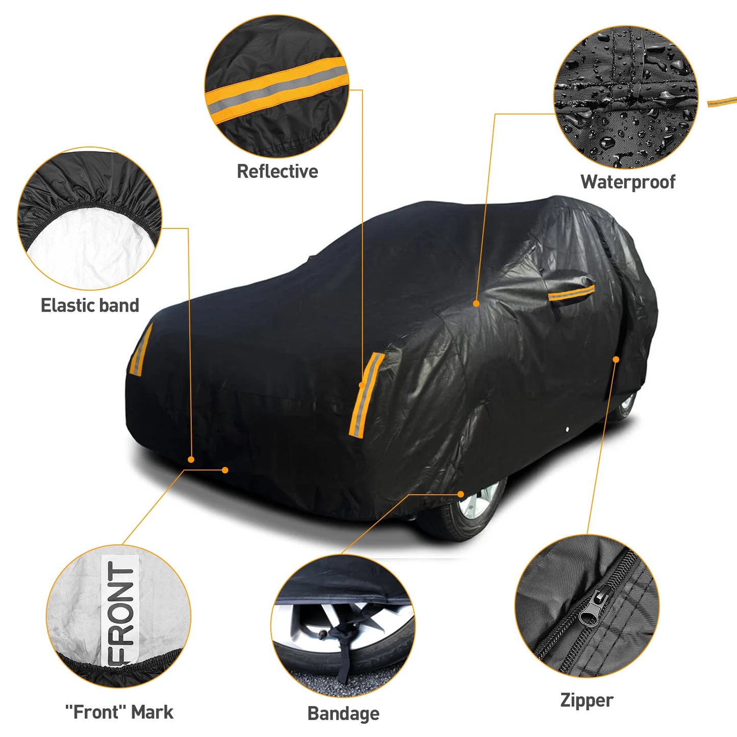 All Weather Protection Scratch Safe Universal SUV Car Cover