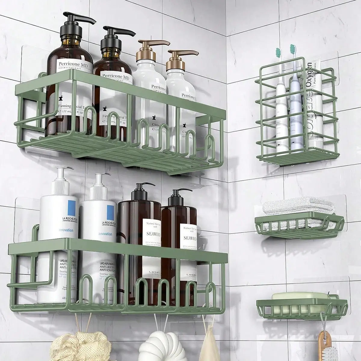 Space-Saving & Stylish Stainless Steel Shower Caddy