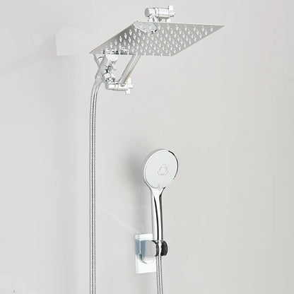 Shower Head Combo 8-12Inch High Pressure Rain Shower Head with Adjustable Extension Arm, 3-way Handheld Shower Spray