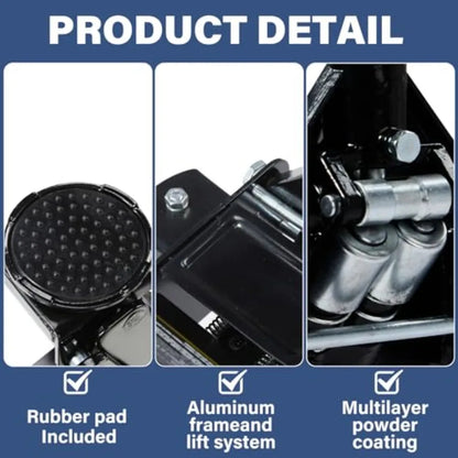 Powerlift 3‑Ton Steel Hydraulic Car Jack – Ultra‑Low Profile, Heavy‑Duty Strength