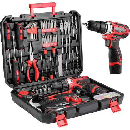 138 Pcs Tool Box Power Set with 12V Cordless Drill