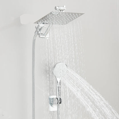 Shower Head Combo 8-12Inch High Pressure Rain Shower Head with Adjustable Extension Arm, 3-way Handheld Shower Spray