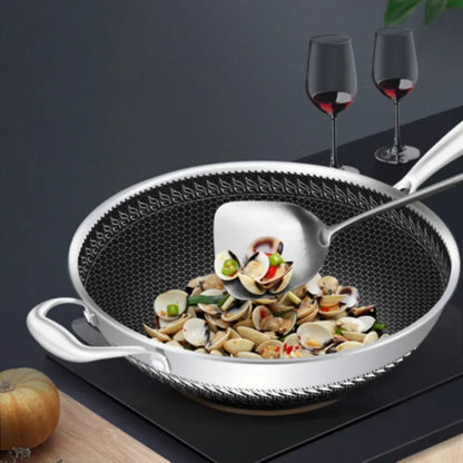 Stainless Steel Wok with Lid Simple Versatile Cooking