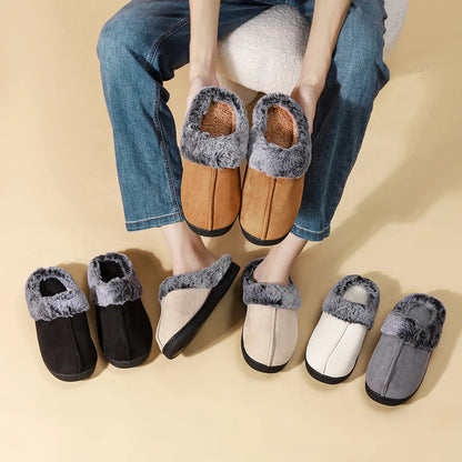 Couples’ Winter Plush Slippers – Soft, Warm, Anti‑Slip Home Footwear