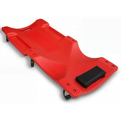 40 Inch Rolling Garage Mechanic Creeper with Padded Headrest and Dual Tool Trays