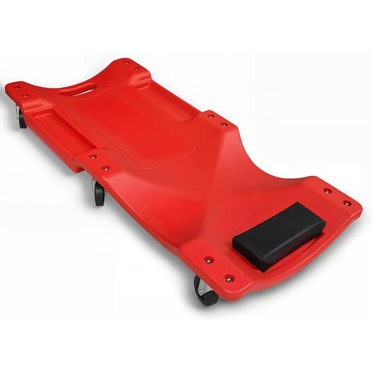 40 Inch Rolling Garage Mechanic Creeper with Padded Headrest and Dual Tool Trays