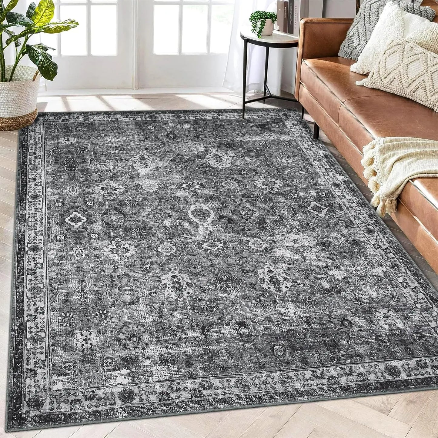 Elegant Easy Care Machine Washable Area Rug