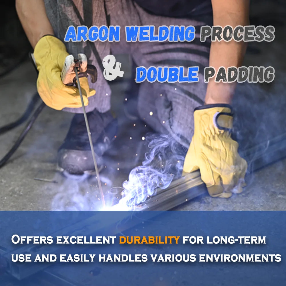 100% Sheepskin Safety Gloves, Wear-resistant