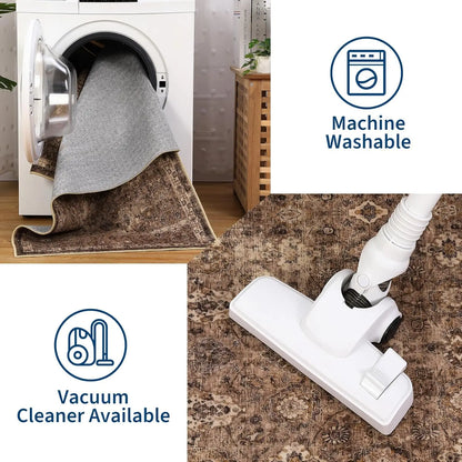 Elegant Easy Care Machine Washable Area Rug