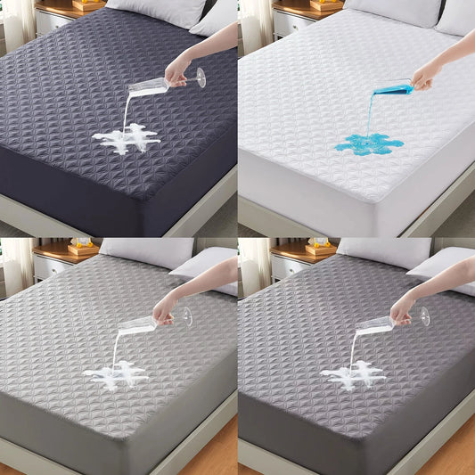 Soft, Waterproof, Noiseless Mattress Protector with Deep-Pocket Breathable Comfort
