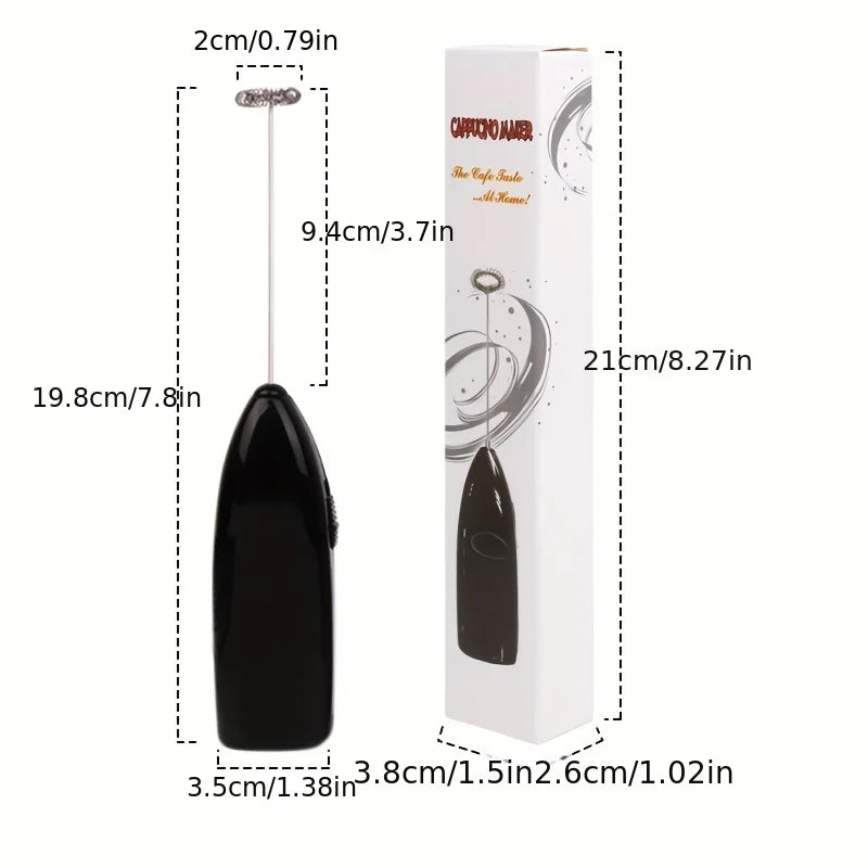 Compact Handheld Frother Whips Creamy Foam & Blends Drinks In Seconds