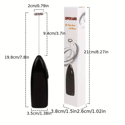 Compact Handheld Frother Whips Creamy Foam & Blends Drinks In Seconds