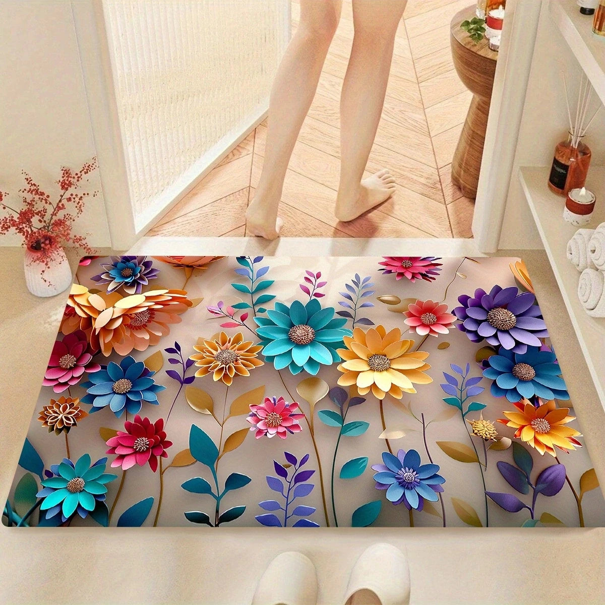 Vibrant, Soft & Absorbent Bathroom Mat