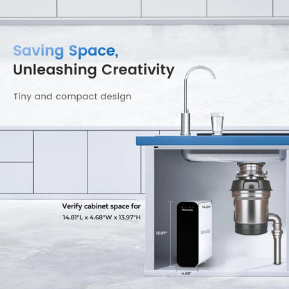 Under Sink Ultra-Filtration Water System, 3-Stage Tankless Water Filtration with Faucet