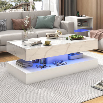 LED‑Lit Hidden Storage Modern Coffee Table that Transforms Your Living Room