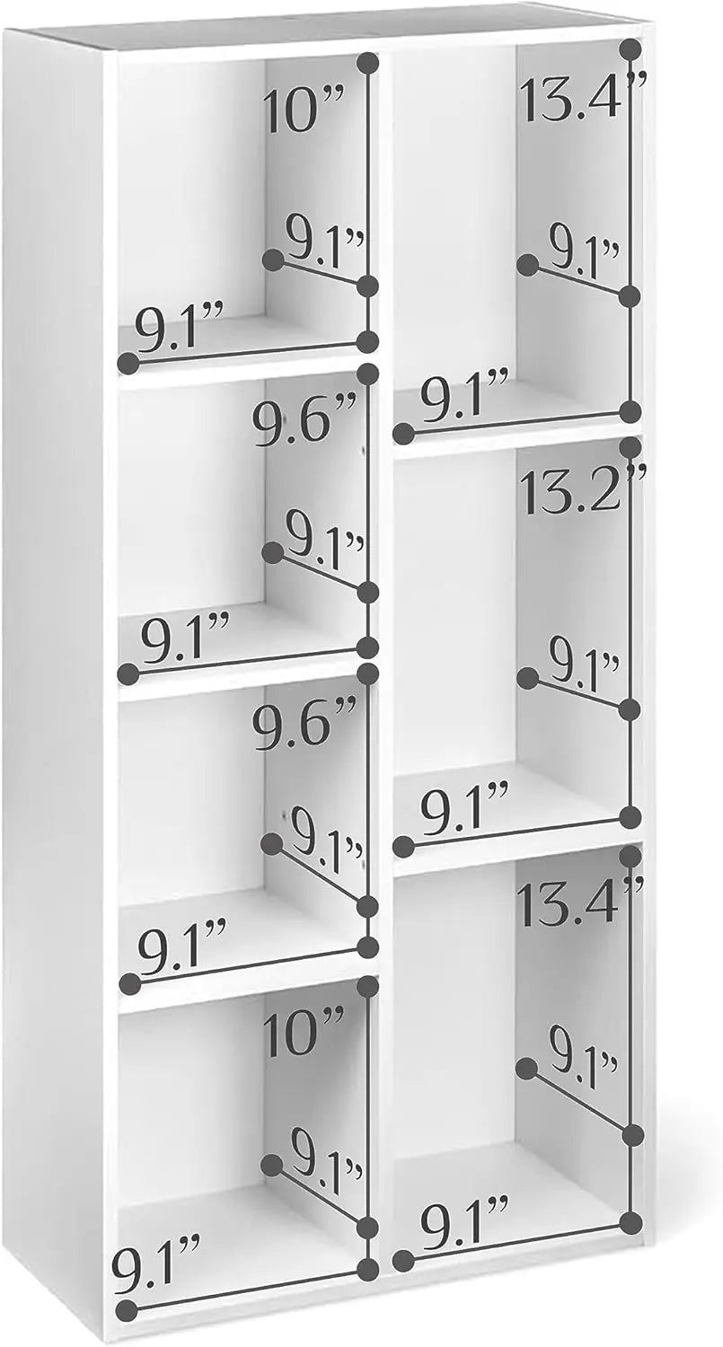 7 Cube Organizer Shelf for Home/Office,  9.25"D x 19.49"W x 41.73"H